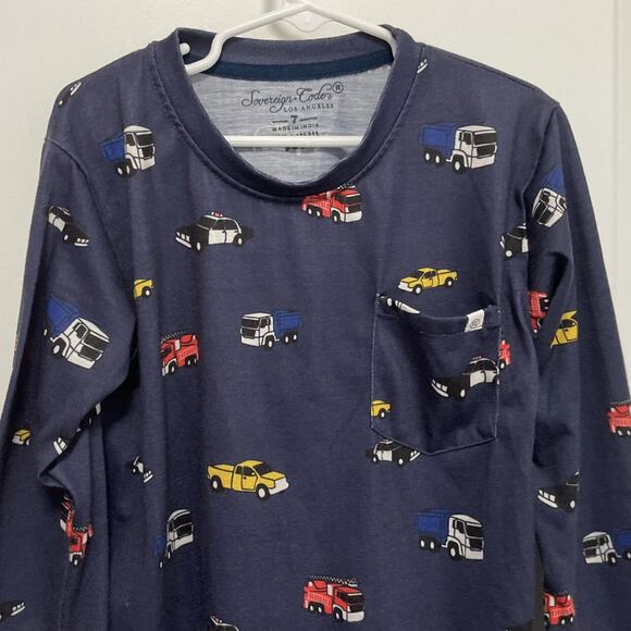 Sovereign Code Worker Truck Print Long Sleeve Pocket Tee Size 7 - Picture 6 of 9
